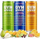 GYM WEED Athletic Focus Drink with KSM-66 Ashwagandha, Lion's Mane Mushroom, L-Theanine, 200mg Green Tea Caffeine with Natural Sweeteners Variety Pack of flavors, 12 Pack