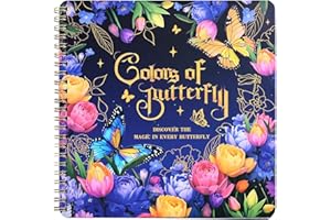 VYRANA Women's Coloring Book 30 Pages Butterfly & Flower Pattern Coloring Books for Adults to Relax and Relieve Anxiety, Gift for Mother's Day, Birthdays, Christmas, Anniversaries