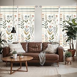 Ambesonne Leafy Art Window Curtains Pack of