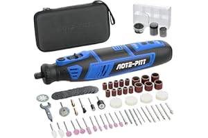 AOTE-PITT 8V Cordless Rotary Tool Kit with 130Pcs Accessories, 30000RPM 5-Speed Multi Portable Power Rotary Tools Grinder Tool with 2000mAh Battery, USB Type-C Charge for Sanding, Polishing, Cutting