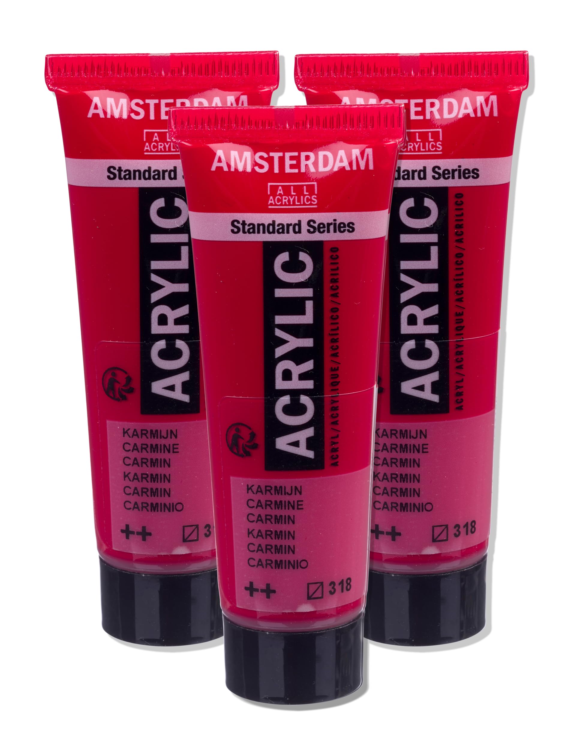 Amsterdam Standard Series Acrylic Tube 120 ml Carmine 318 (17093182) — image 1