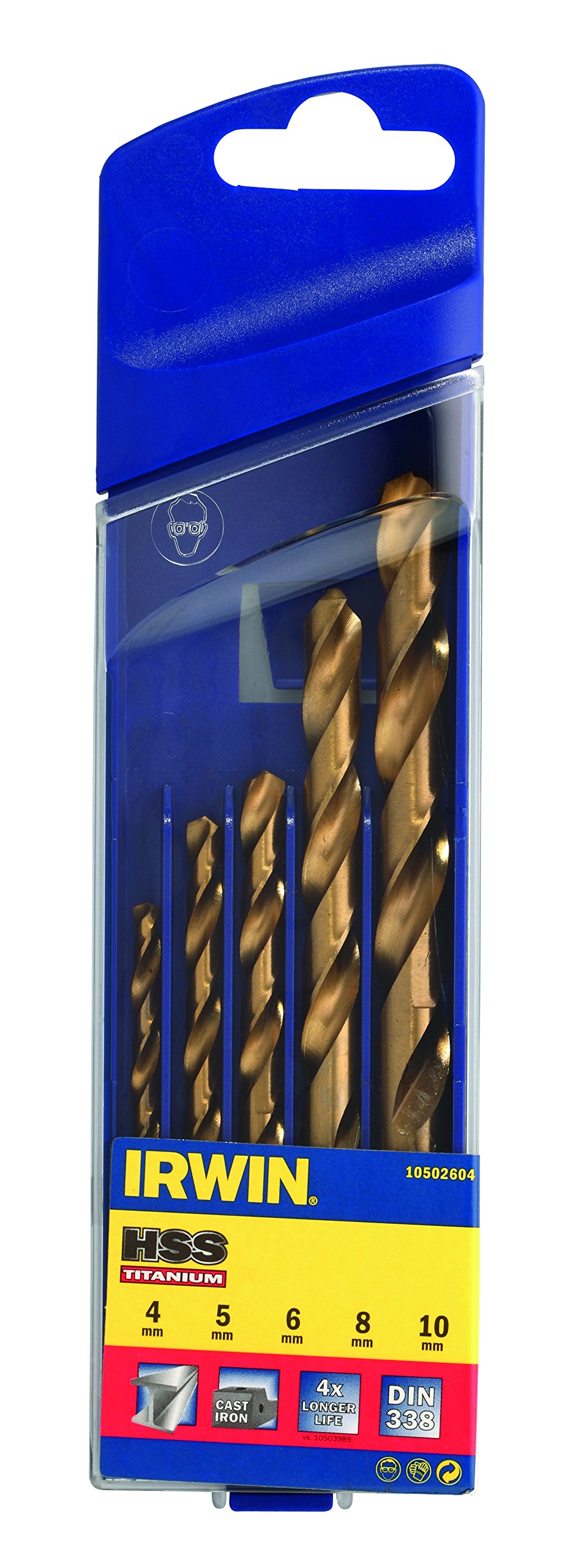 IRWIN 10502604 HSS Titanium Drill Bit Set (Pack of 5)