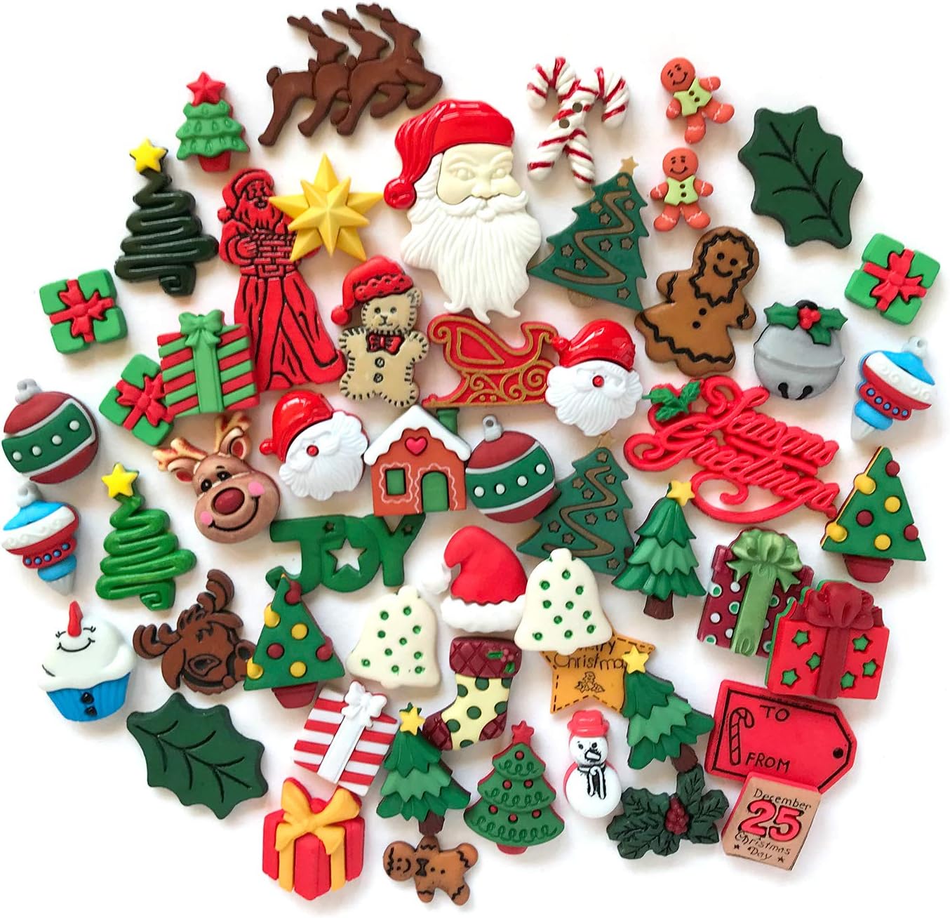 Buttons Galore 100 Christmas Buttons Super Value Pack for