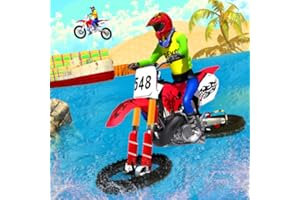 Motor Bike Water Surfing Game: Extreme Dirt Bike Racing Challenge - Motorcycle Stunt Racer Games