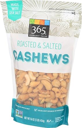 365 everyday value cashews, roasted&salted (099482434229)