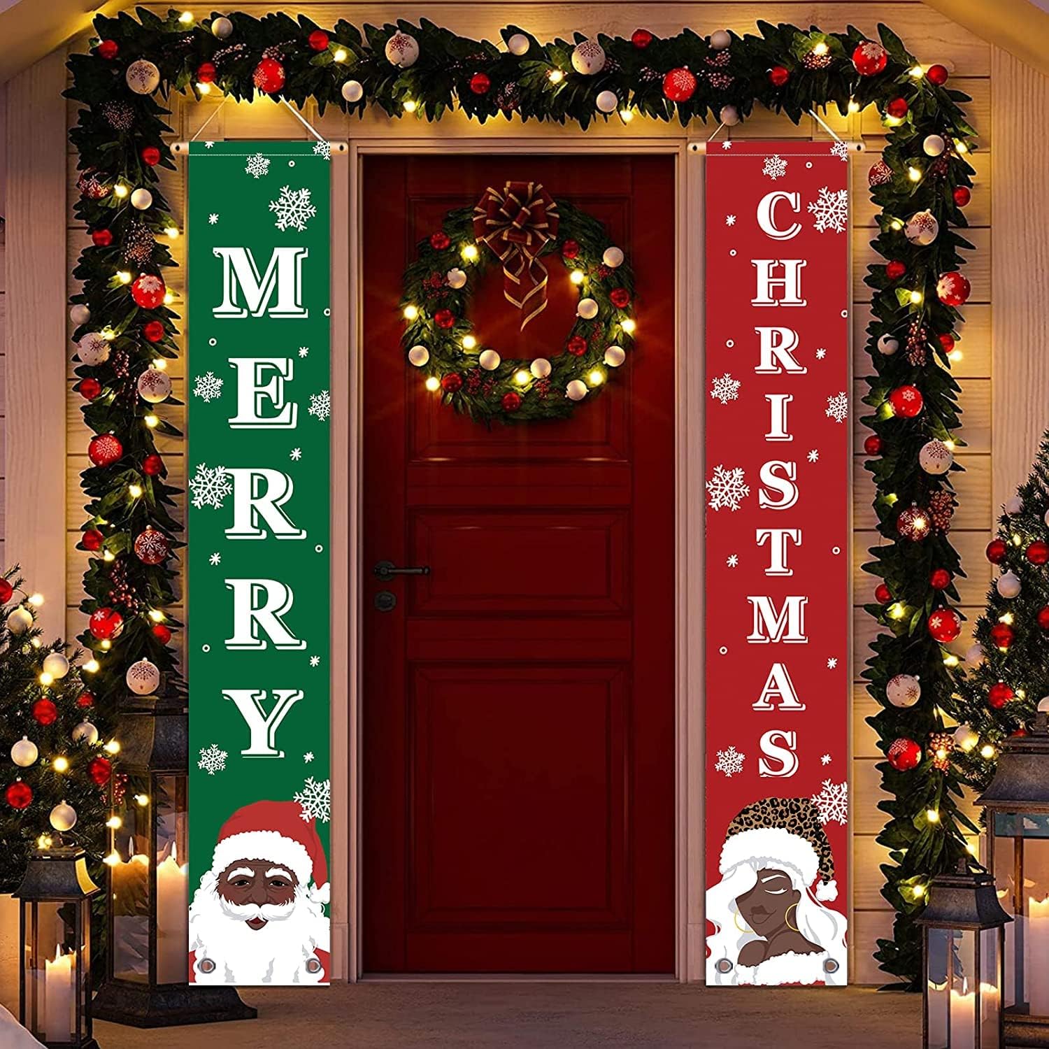 Flags - Merry Christmas Banner- Christmas Door Banner 71