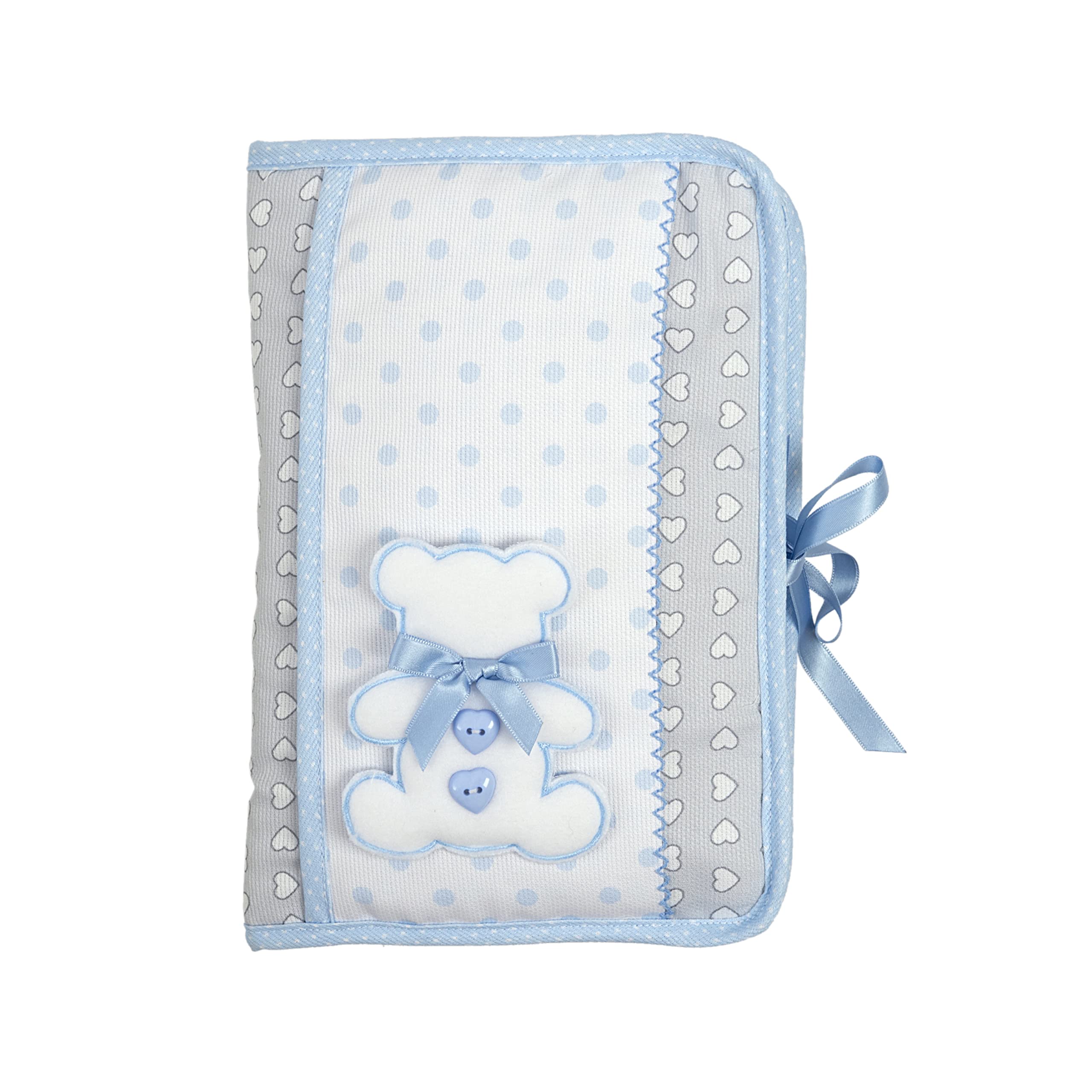 FILET - Diaper and Wipes Bag, Portable Diaper and Wipes Bag Organizer, with Booklet Opening, Gift Idea for Future Parents, 100% Made in Italy, Light Blue Colour