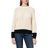 VELVET BY GRAHAM & SPENCER Women's Shay Chunky Pima Cotton Sweater, Ivory, X-Small