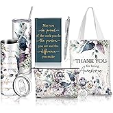 Wiwiqing 6 Pcs Valentines Day Gifts for Office Coworker Female Women Thank You May You Be Proud Ink Flower Gifts for Employee Staff Volunteer Administrative Professional Assistant(Retro Style)