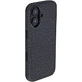Dockem Faux Leather Case for iPhone 17 Compatible with MagSafe, with Capacitive Camera Control Button (MSVL, Charcoal Black)