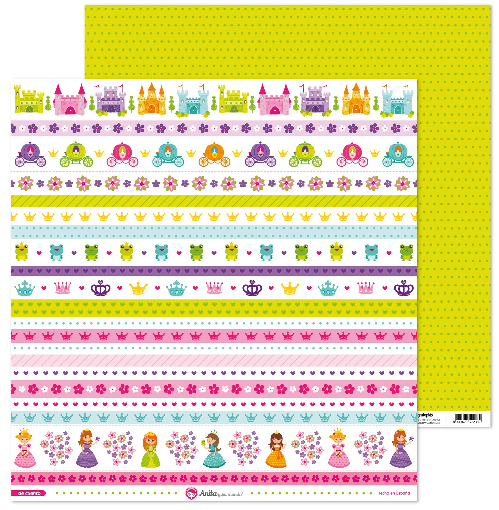 Anita and Su Mundo Tale Collection Scrapbooking Papers, Paper, Strips, 12" x 12"