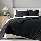 Bare Home Comforter Set - Queen Size - Ultra-Soft - Goose Down Alternative - Premium 1800 Series - All Season Warmth Comforter (Queen, Heathered Black)