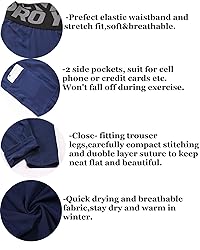 MACHLAB Men's Moisture Wicking Compression Pants