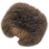 ZLYC Women's Winter Large Faux Fur Headband Fluffy Elastic Cold Weather Earmuffs