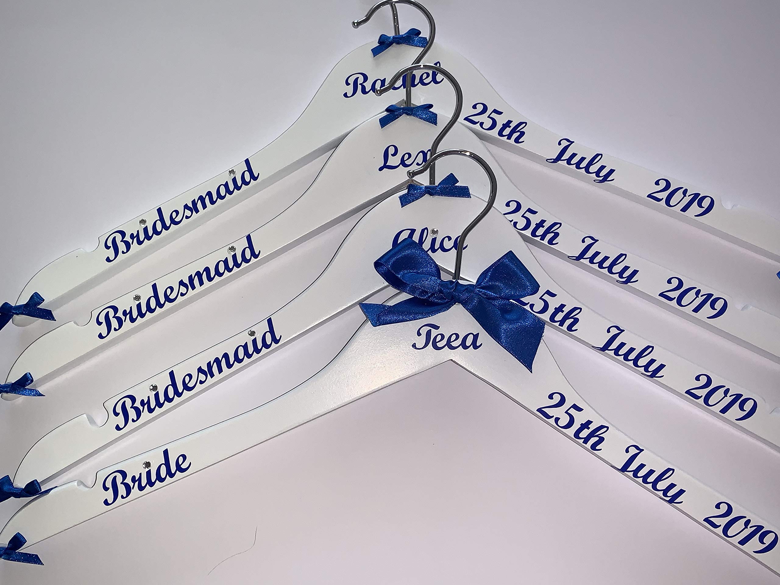 Wedding Hangers Personalised Bridal Hangers by CleverCHIC