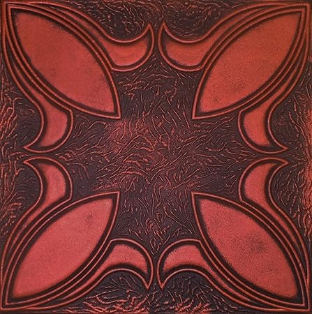 R16cbl 20 X 20 Copper Black Tin Looking Finish Texture Ceiling