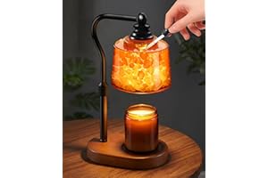 CaHomet 3-in-1 Candle Warmer Lamp with Timer Dimmable, Himalayan Salt Lamp & Passive Diffuser, Gifts for Women, House Warming