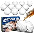 GoSports Mulligan Shots Golf Ball Shot Glasses with Lids - 12 Pack - Funny Golf Gifts for Men