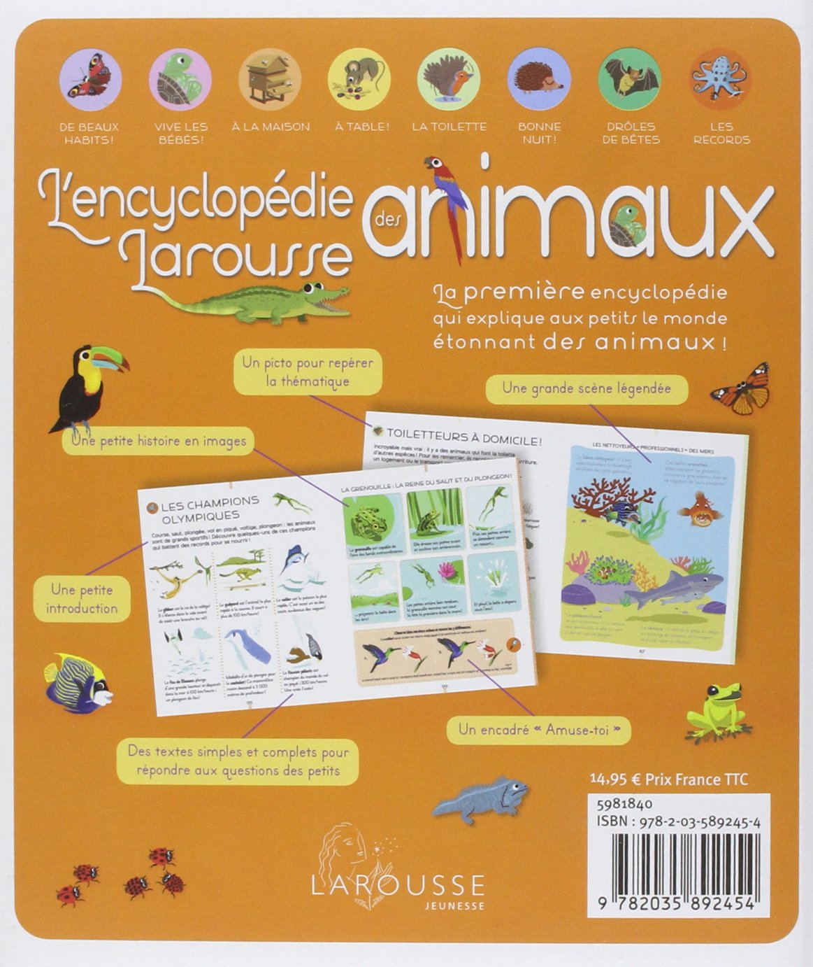 Amazon Fr L Encyclopedie Larousse Des Animaux Bezuel Sylvie Livres