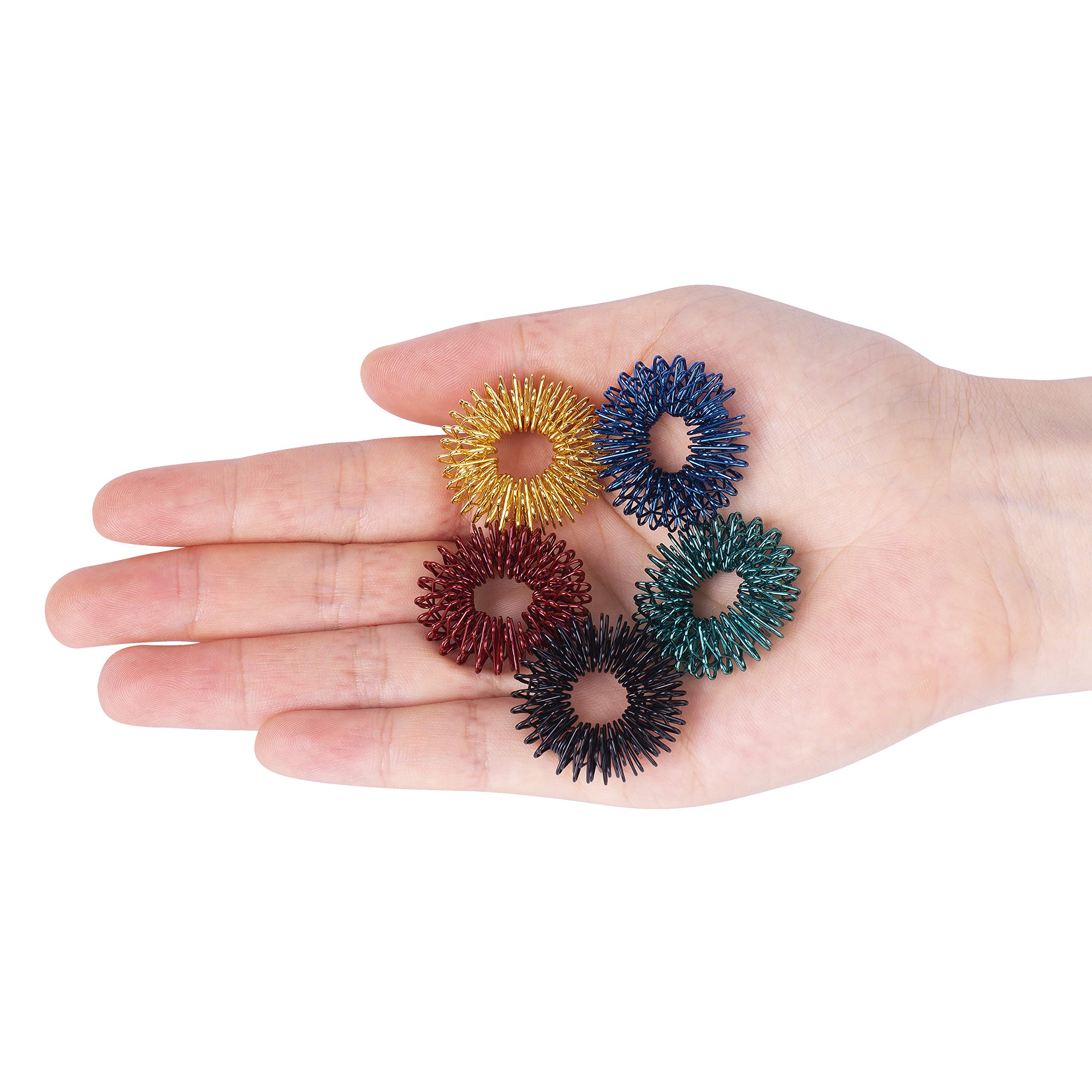 Mr. Pen- Spiky Sensory Rings, 10 Pack, Stress Relief Fidget Sensory Toys, Fidget Rings, Fidget Ring for Anxiety, Stress Relief Rings, Massager for Fidget ADHD Autism