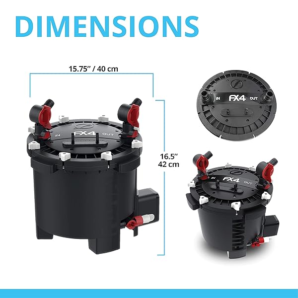 FLUVAL FX4 HIGH PERFORMANCE AQUARIUM FILTER, CANISTER FILTER FOR AQUARIUMS UP TO 250 GAL.