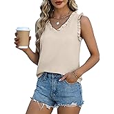 DATAMOUNT Womens Summer Tank Tops Dressy Casual Blouses Sleeveless Business Work Shirts Ruffle V Neck Trendy Clothes 2026