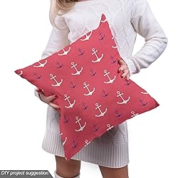 Ambesonne Anchor Fabric by The Yard, Pattern with