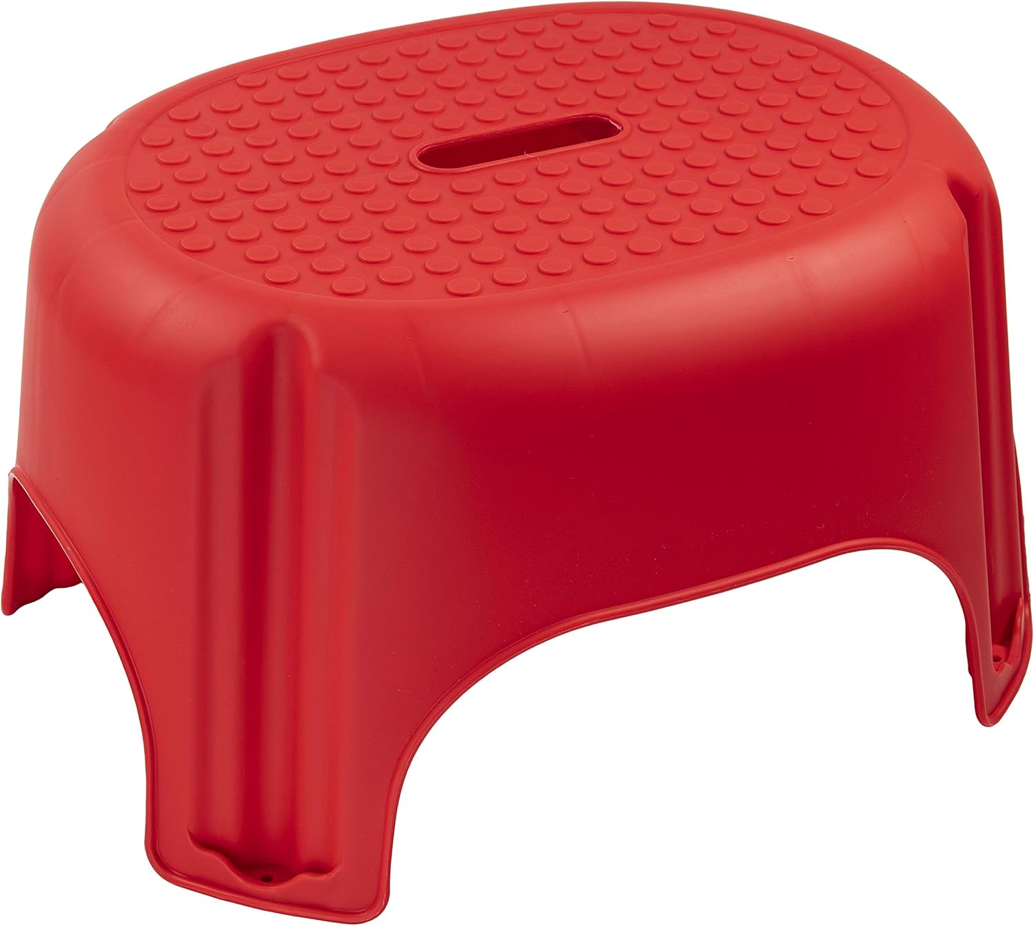 YBM HOME Single Step Stool for Kids and Adults, Supports 200-Pound Load Capacity for Children to Reach The Sink and Areas That are a bit Too High - Perfect for Bathroom and Kitchen, 39-1232 (Red)
