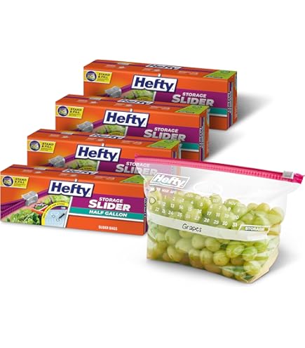 Freezer Slider Zipper 3.2 MIL Thick Food Storage Bags Size 10x12 Inch - View #4