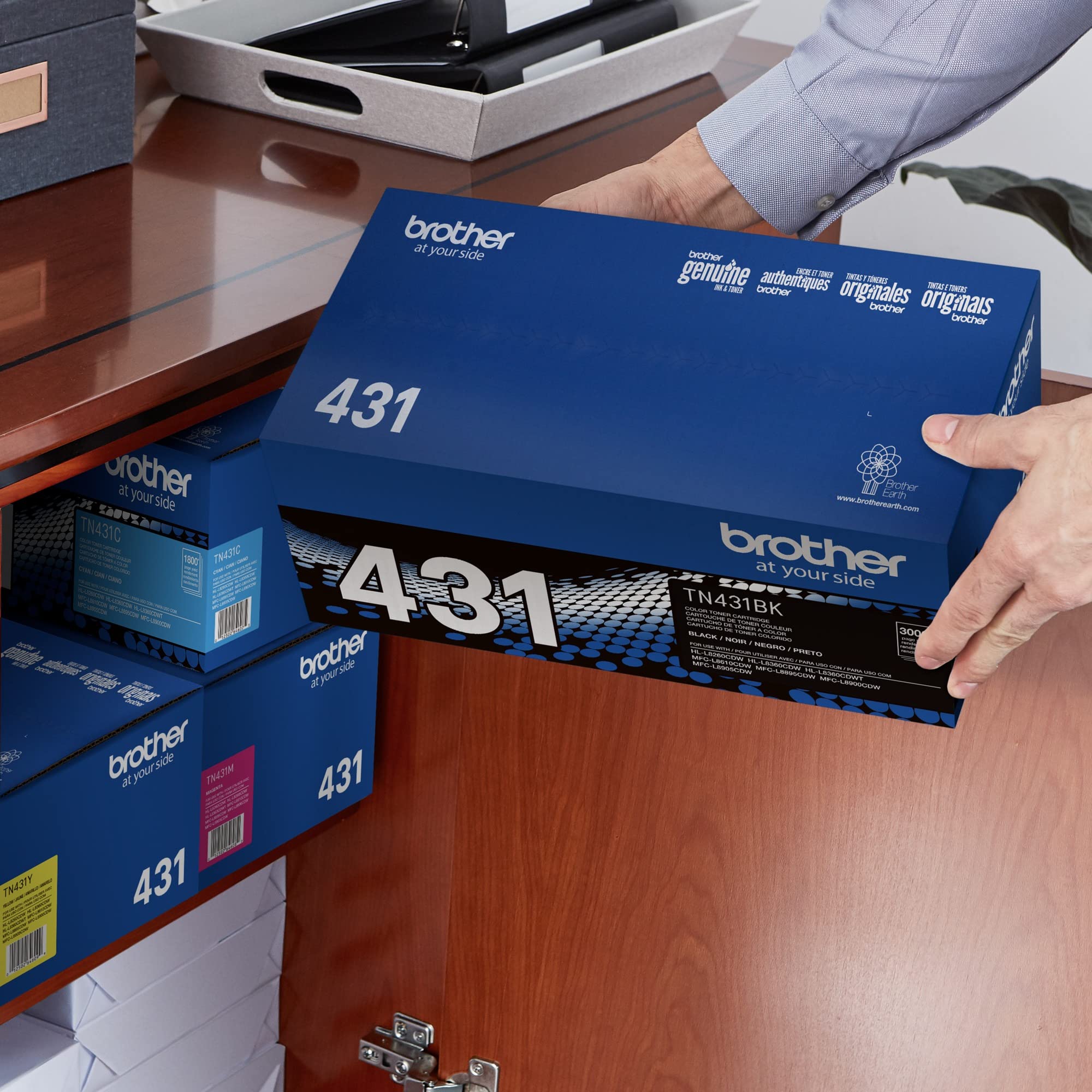 Brother Printer TN431BK Standard Yield Toner-Retail Packaging , Black