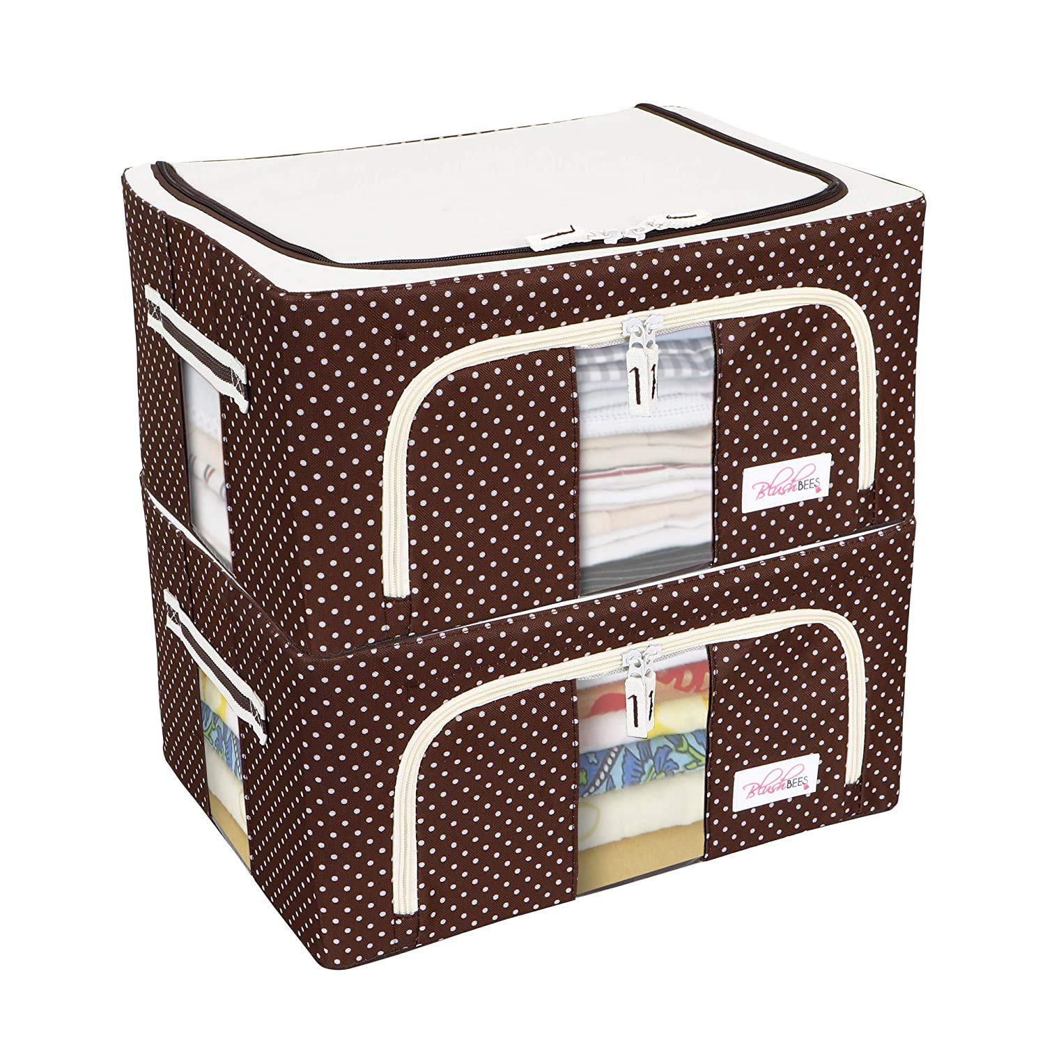 BlushBees® Living Box Cloth Storage Bags, Wardrobe Organizer 24