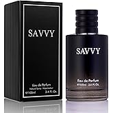 Savvy for Men Eau De Parfum - Sophisticated Male Fragrance Composition of bergamot, Pepper, Lavender, Star Anise & Nutmeg - Base of Peppery & Vanilla - Go-To Daily Scent - Elegant 100ml Bottle