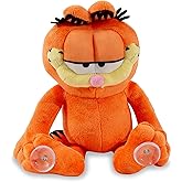 Garfield With Suction Cups 12-Inch Collector Plush Toy, Large Soft Stuffed Animal