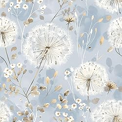 Nukofal Floral Peel and Stick Wallpaper Dandelion