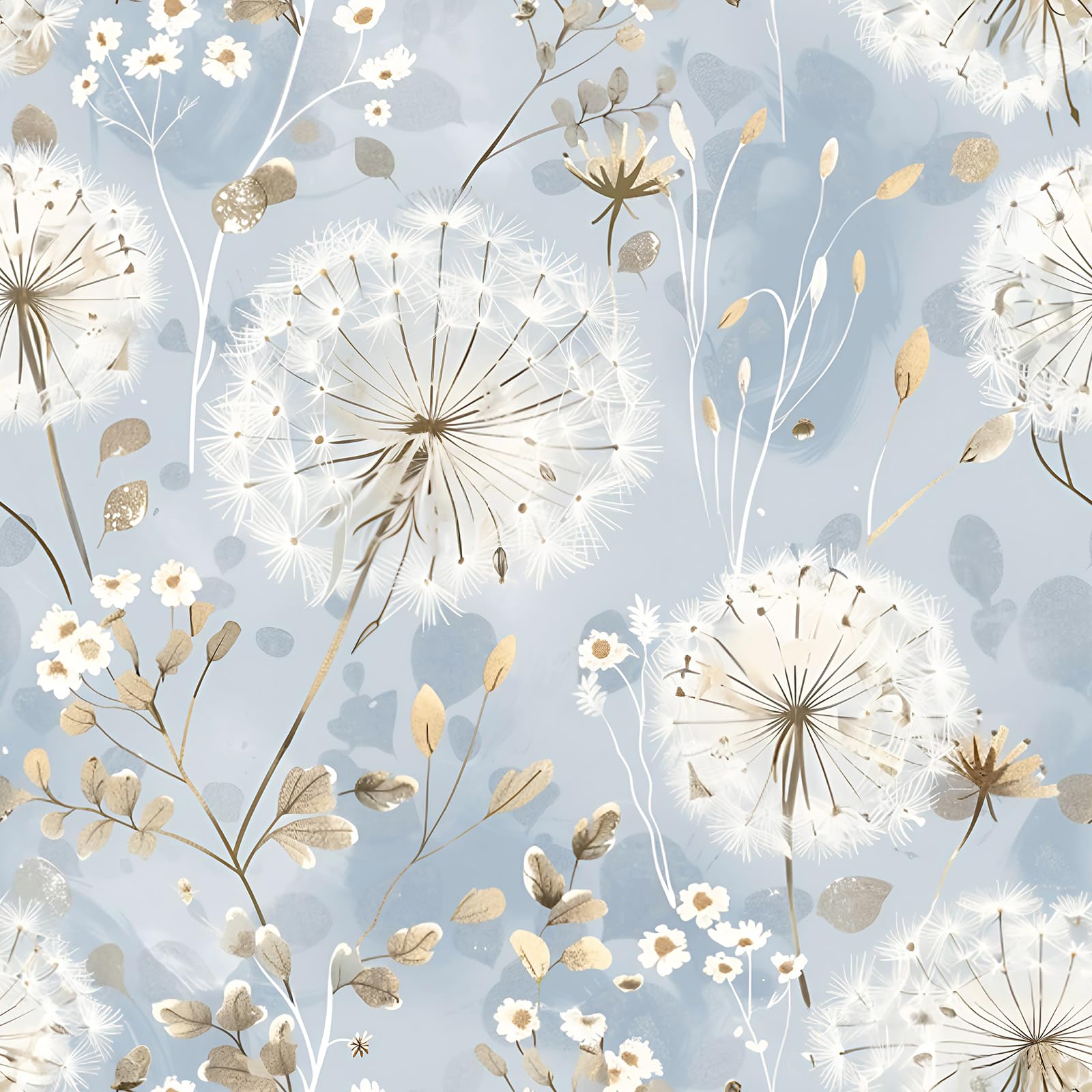 Nukofal Floral Peel and Stick Wallpaper Dandelion