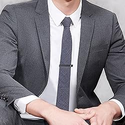 LOYALLOOK Black Initial F Cufflinks and Tie Clip
