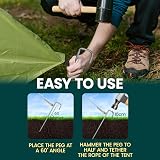 Green Haven Heavy Duty Tent Pegs 10 Pack 8mm x 12in Zinc Galvanised J-Pin view 6