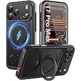 Hllhunkhe for iPhone 17 Pro Max Case, IP68 Waterproof Dustproof Case, [Built-in Screen Protector] [Invisible Kickstand] [Fit for Magsafe] Full Body Heavy Duty Rugged Phone Cover, Black