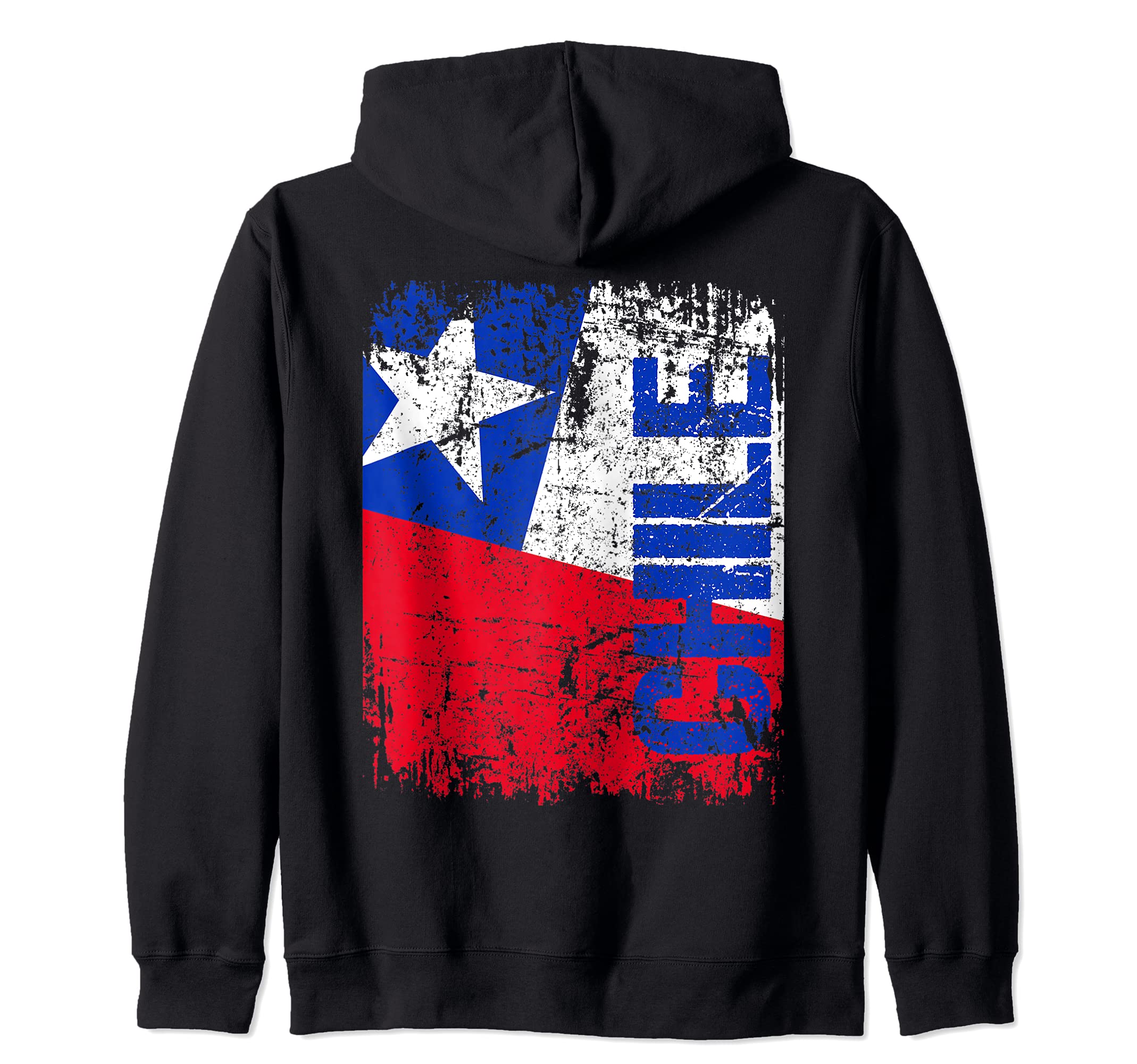 CHILE Flag Vintage Distressed CHILE Zip Hoodie