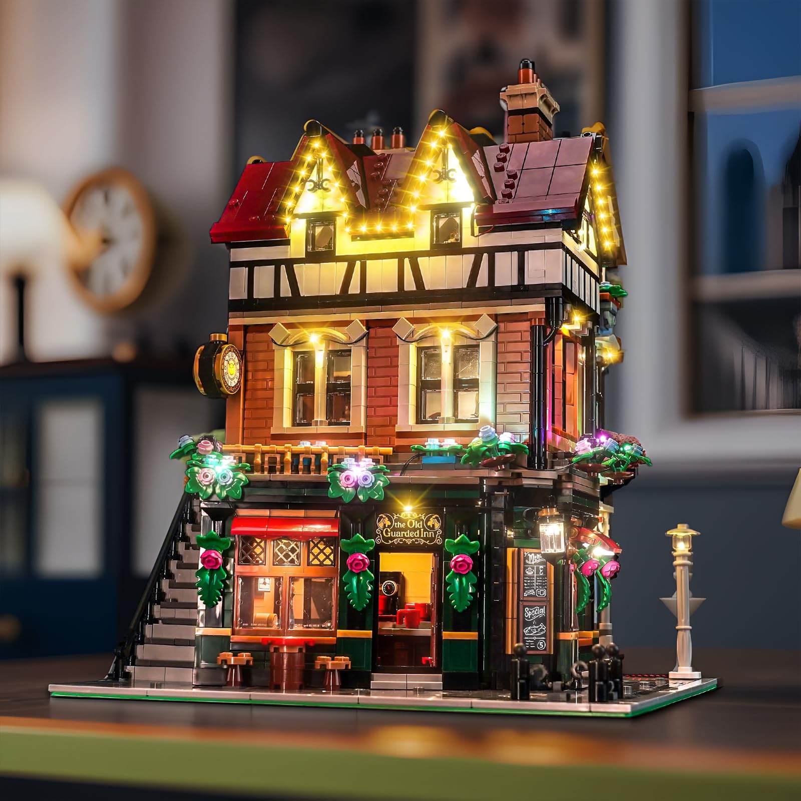 Led Licht Set Kompatibel mit Lego 10350 Tudor Corner (Kein Modell), Dekorationsbeleuchtungsset Compatible with Lego Tudor Corner Bausteinen Modell 3