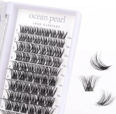 Ocean Pearl Cluster Lashes 72 Pcs DIY Lashes 10-16mm Soft Natural False