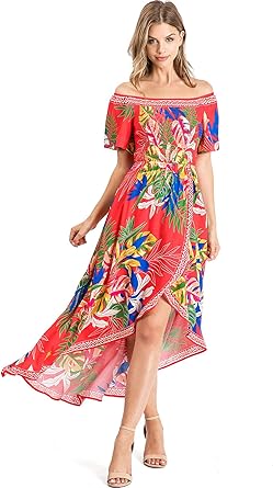 jealous tomato floral wrap dress