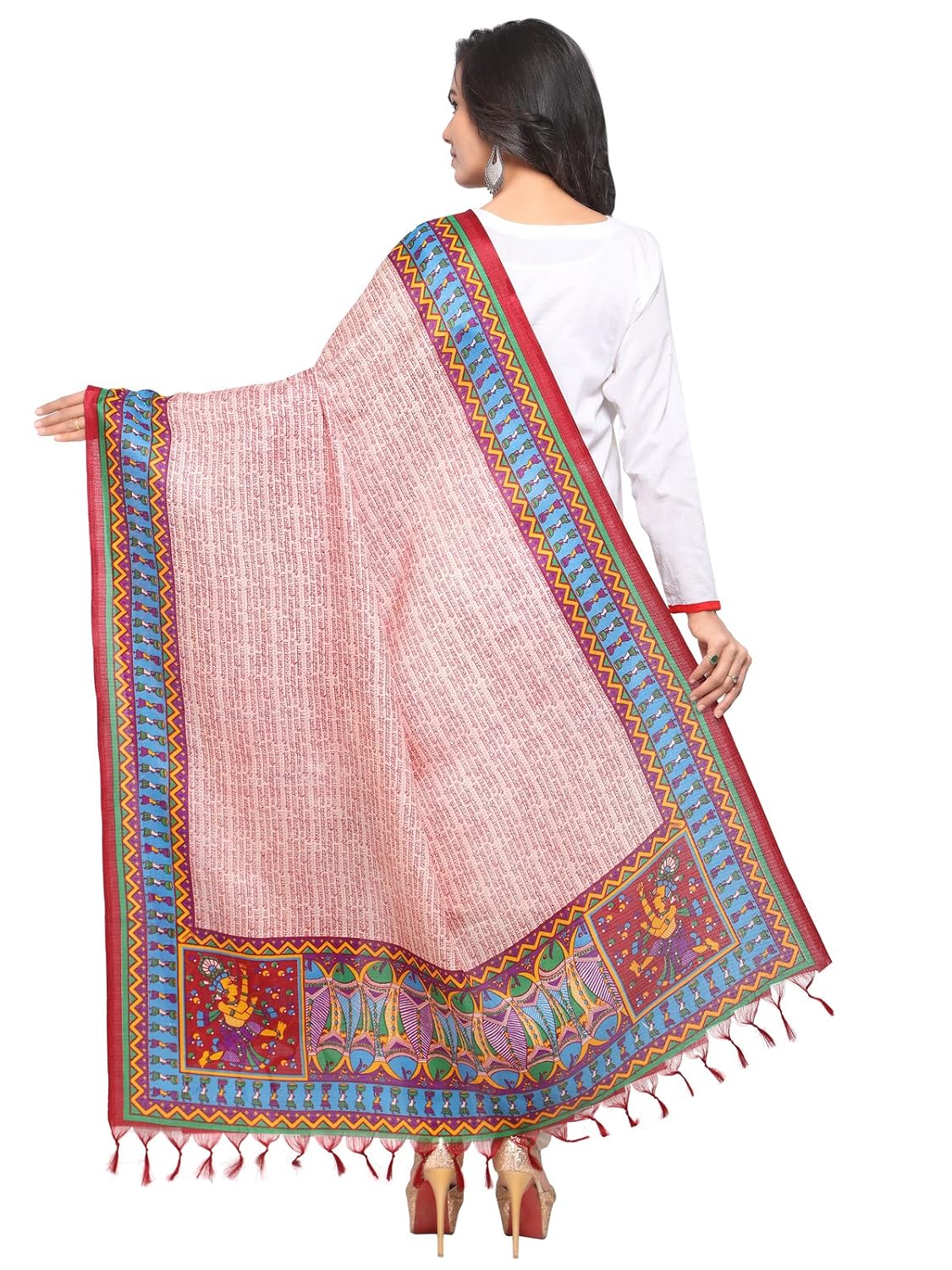 kanchnar women's bhagalpuri silk paisley printed dupatta