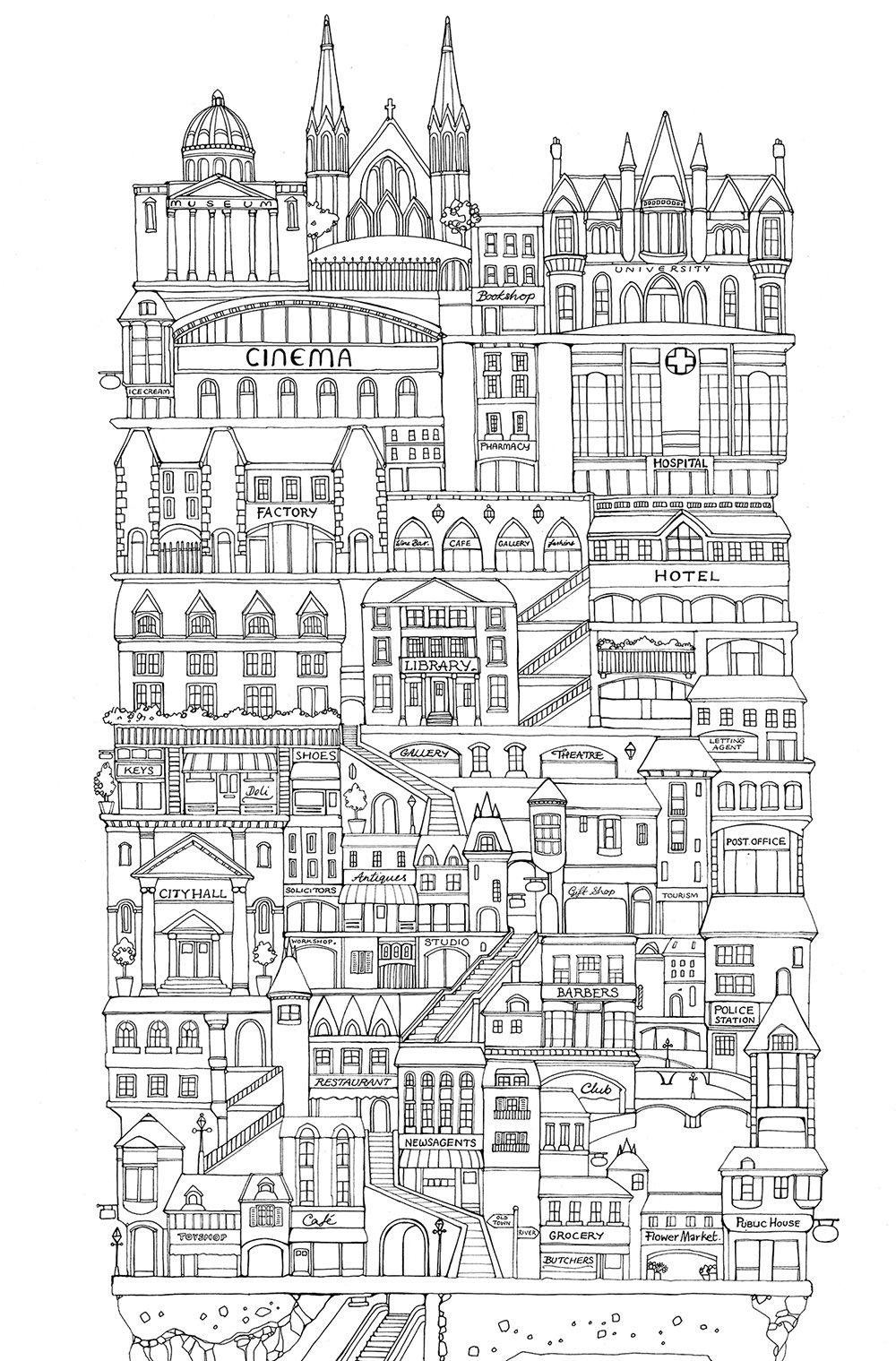 Vertical Worlds Coloring Books Coloring Pages Pottery Classes