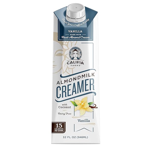 CALIFIA FARMS VANILLA ALMONDMILK COFFEE CREAMER WITH COCONUT...
