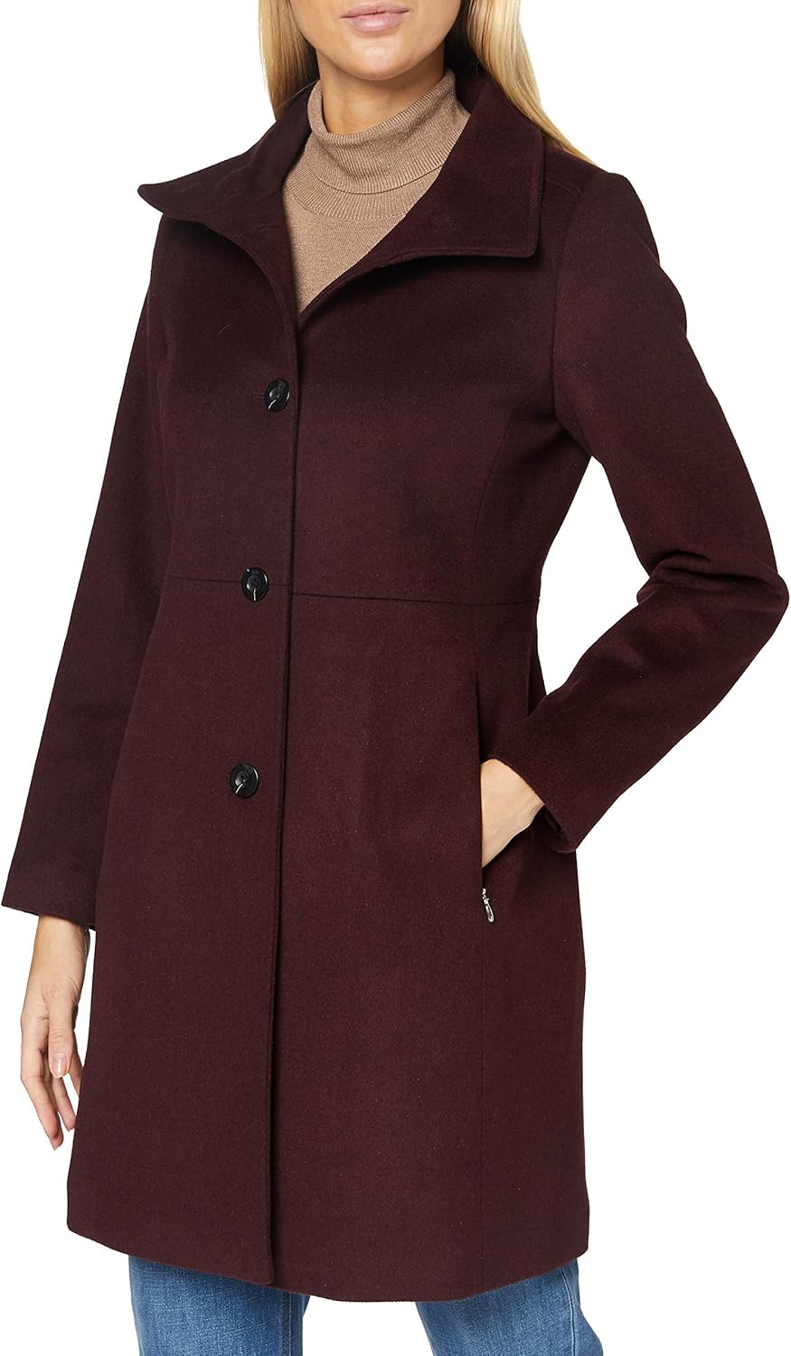 ESPRIT Collection Women's 080eo1g343 Jacket, 600/Bordeaux Red, XLarge