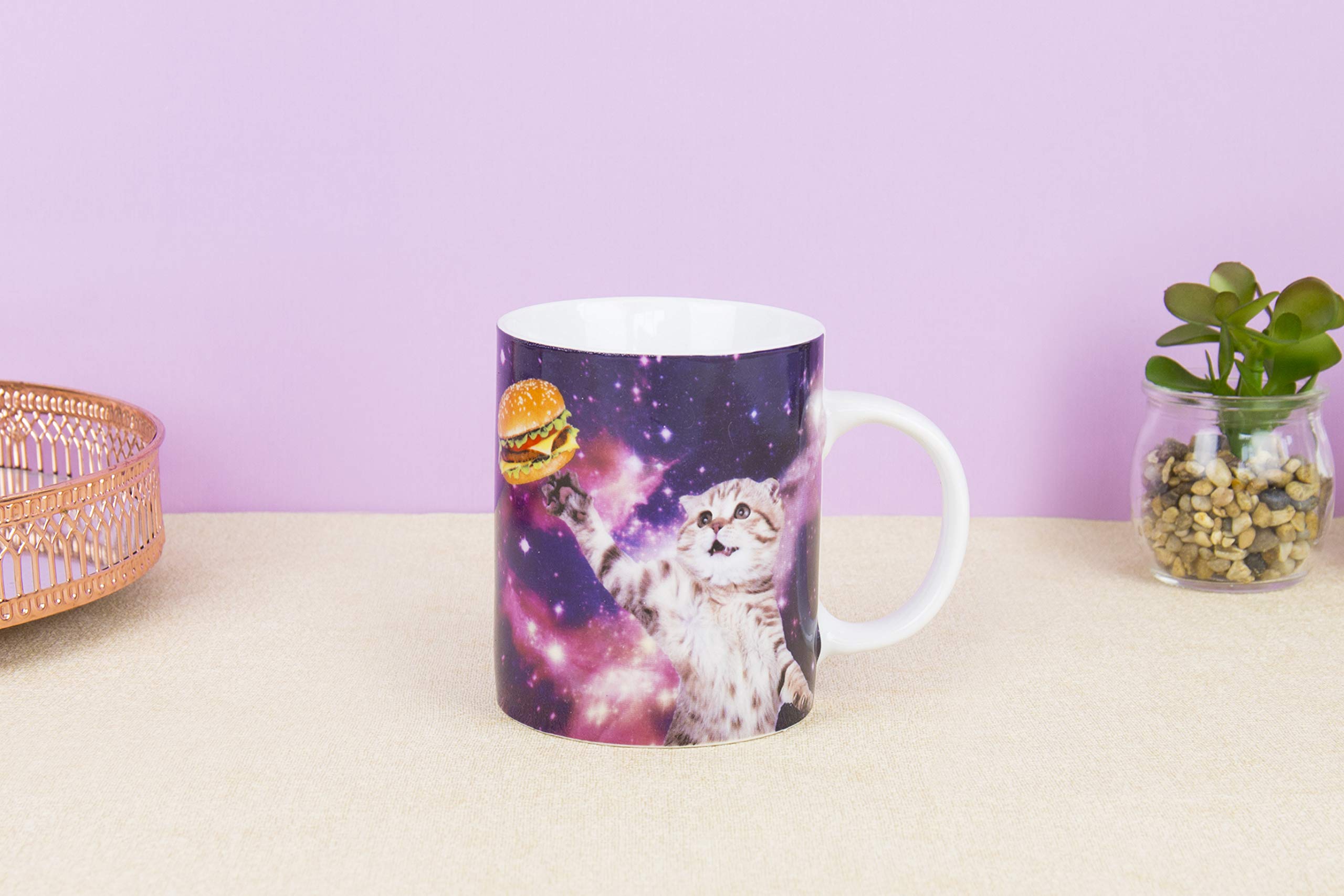 Gift Republic Cat in Space Mug, 9.5 x 11 x 8 cm
