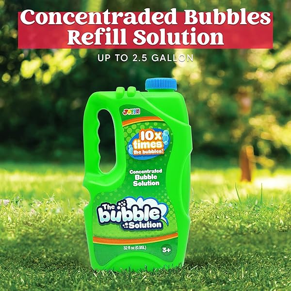 JOYIN 32 OZ CONCENTRATED BUBBLE SOLUTION (GREEN) FOR KIDS, BOYS AND GIRLS SUMMER GAME, PARTY FAVORS, SUMMER OUTDOOR FUN, EDUCATIONAL TOYS, AND SCHOOL CLASSROOM PRIZES