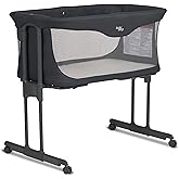 Evolur Kinsley Bedside Bassinet – Quick Fold, Breathable Mesh Sides, Lightweight Portable Baby Sleeper with Carry Bag – Newborn to 6 Months
