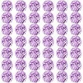 Auihiay 64pcs Hydrangea Artificial Flowers, Purple Artificial Hydrangea Flowers, Silk Hydrangea Heads with Stems for Garden, Home Party Baby Shower DIY Wedding Centerpiece (Purple)